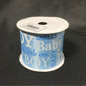 Offray Glossy Blue Baby Boy Baby Shower Gift Ribbon 2.5” x 180”